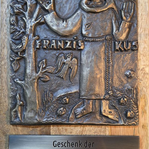 Bronzeschild Kirche