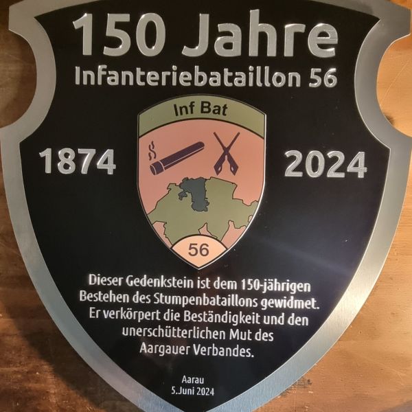 Aluminium Wappen Inf Bat 56